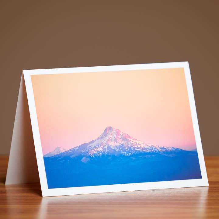 Carte de vœux de luxe 5x7 — Mount Hood Sunset pour la vente par Ralph Daub Photography, LLC