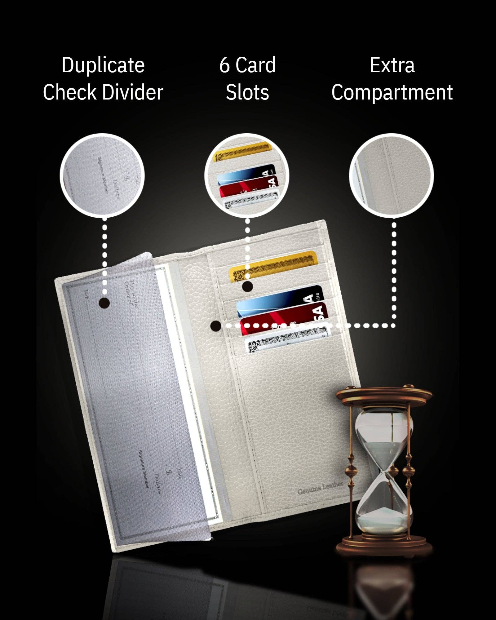 Access Denied Accessories - Wholesale Wallet - Unisex - Genuine Leather Checkbook Cover For Women &Men RFID Blocking80