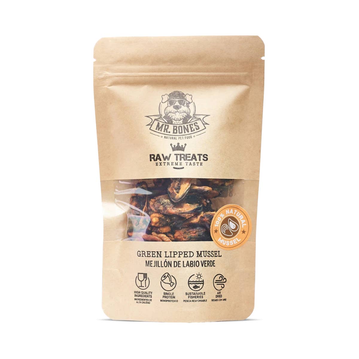 Mr.Bones - Natural Pet Products – snacks e guloseimas - Cão por atacado – Raw Treats para cães e gatos - Mexilhão de Lábio Verde