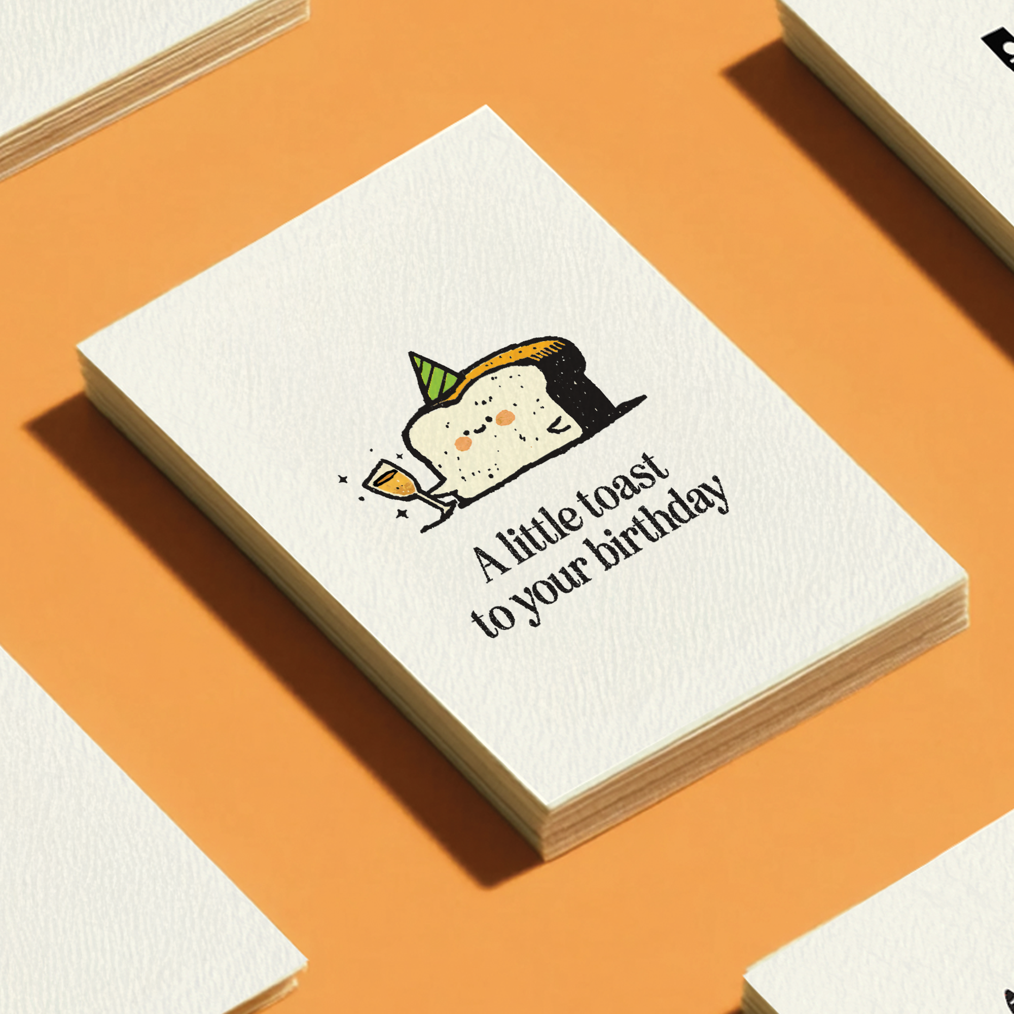 Petty Paper Studio - Wholesale Birthday Card - A Little Birthday Toast Pun - A2 Birthday Greeting Card7