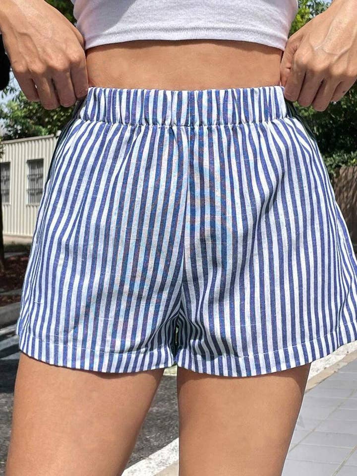 Katinki - Wholesale Shorts – Women’s - Striped High-Waisted Shorts2