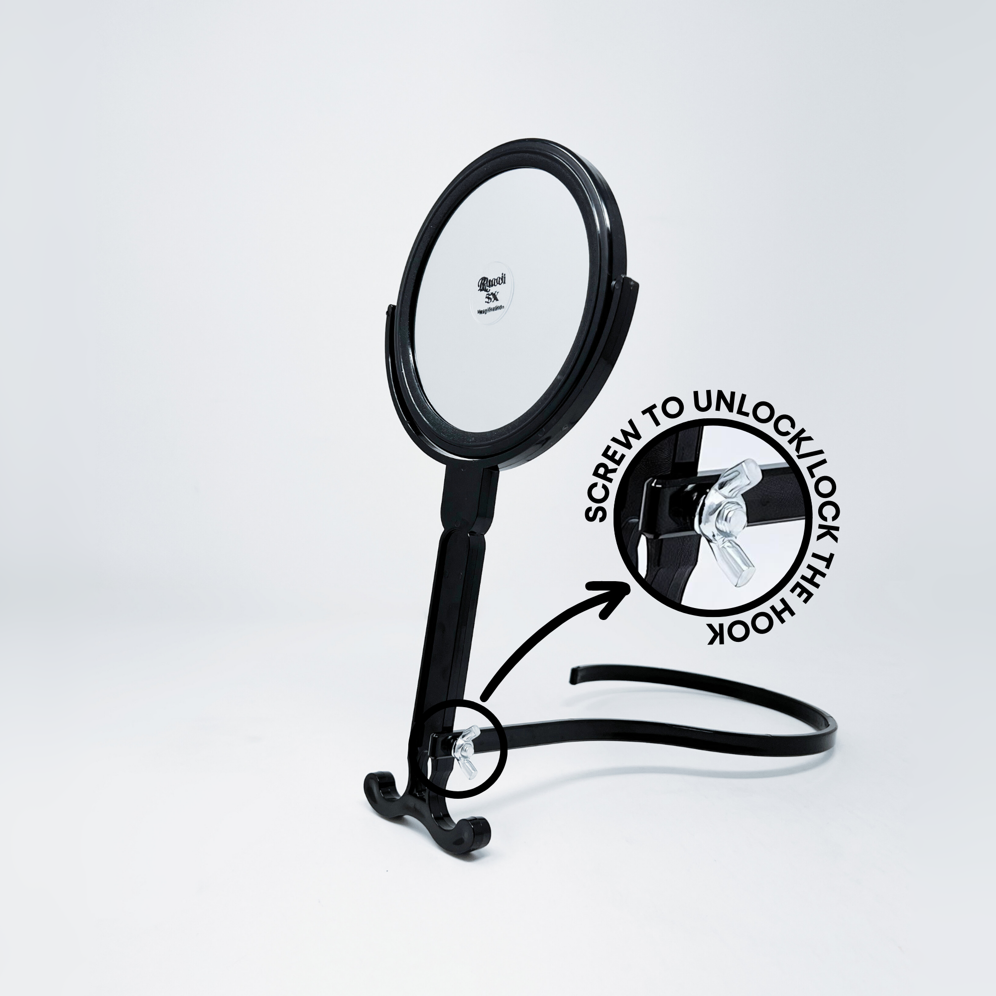 Rucci Professional - Wholesale Compact Mirror - M626/B
1X/5X Magnifying Black Plastic Neck Mirror3