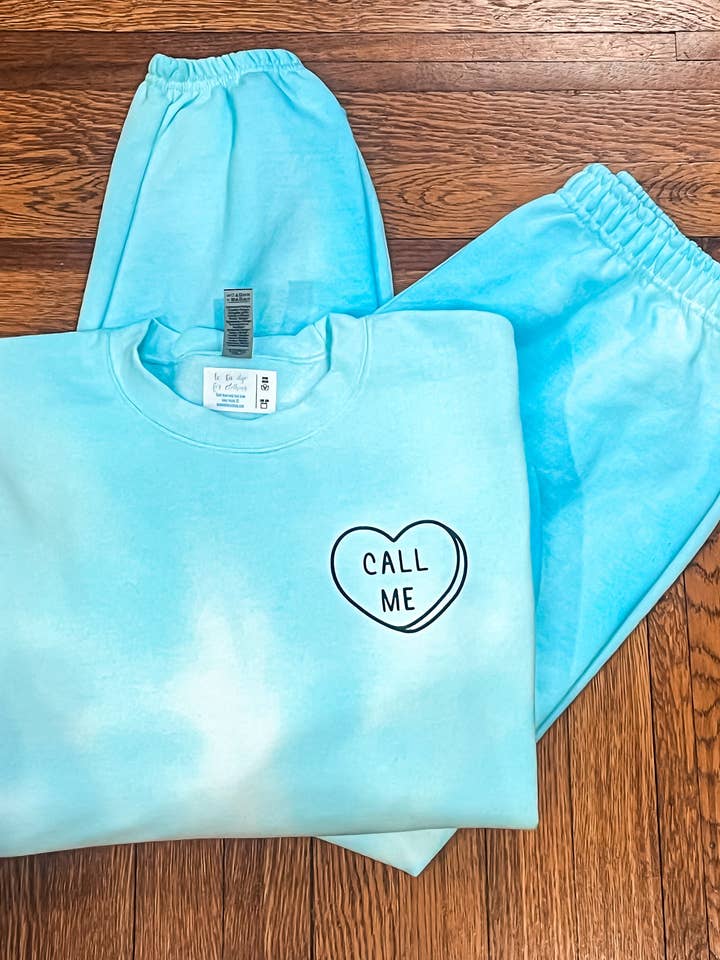 Adult Tie-Dye Sweetheart Sweats - Call Me for wholesale by To Tie-Dye for Clothing