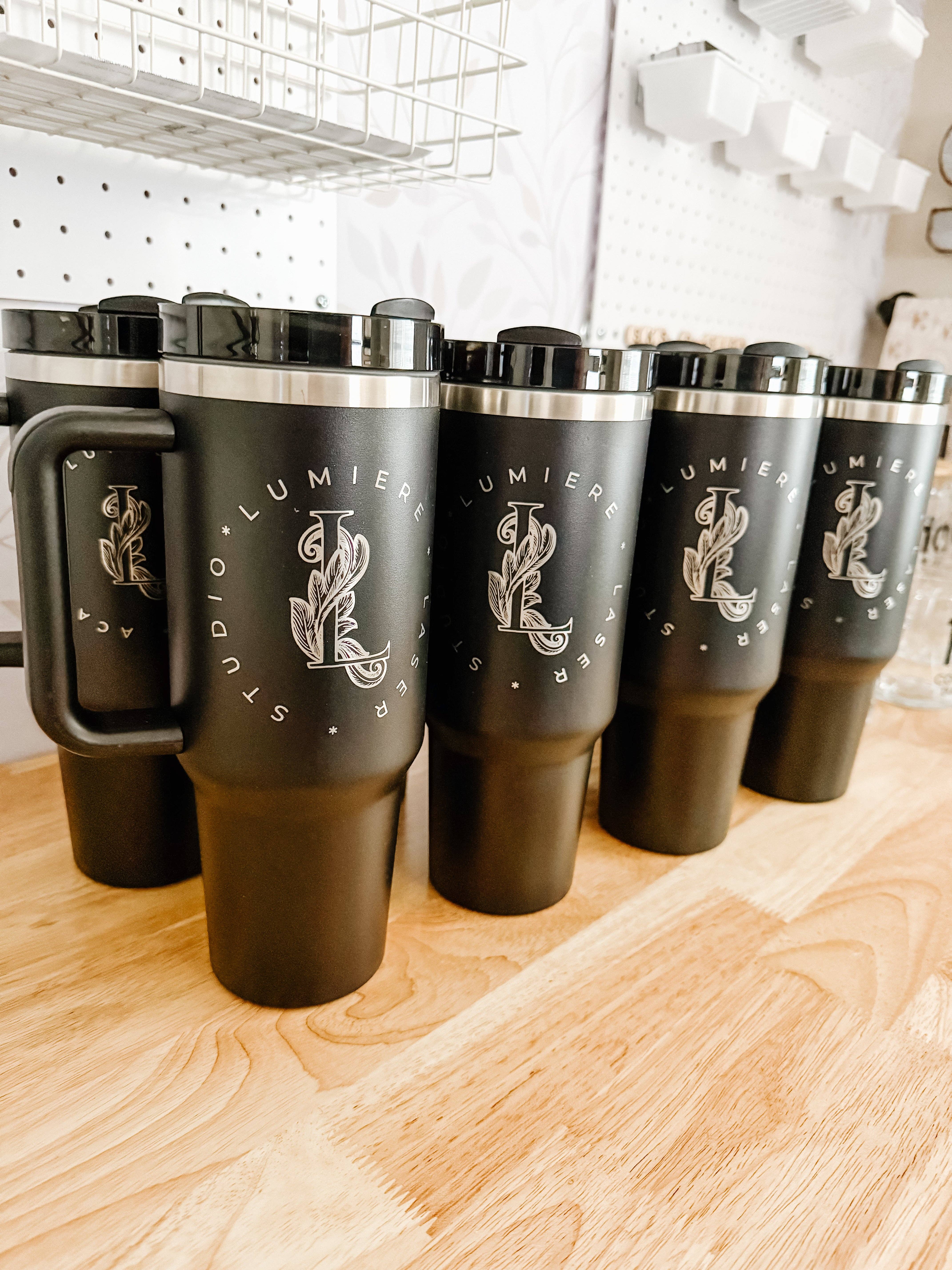 SKS Design Studio - Wholesale Insulated Mug/Tumbler - CUSTOM LOGO | ENGRAVED | 40oz Stainless Steel Tumbler6