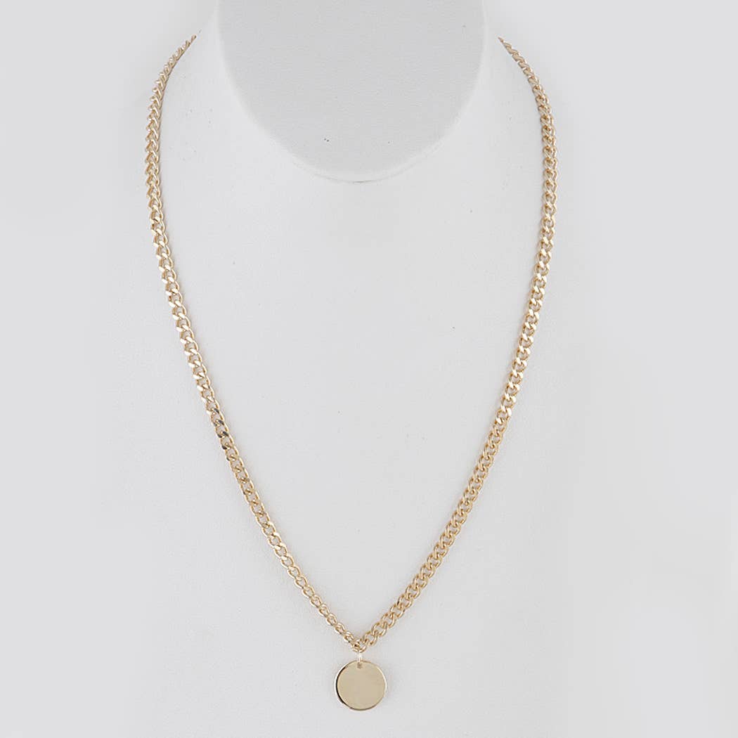 3AM BY H&D ACCESSORIES – Großhandel Kette mit Anhänger/Charm – Halskette mit rundem Anhänger 381961