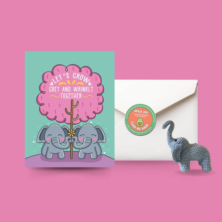 The Kindness Company - Wholesale Love Card - Love Card & Elephant Crochet Pattern