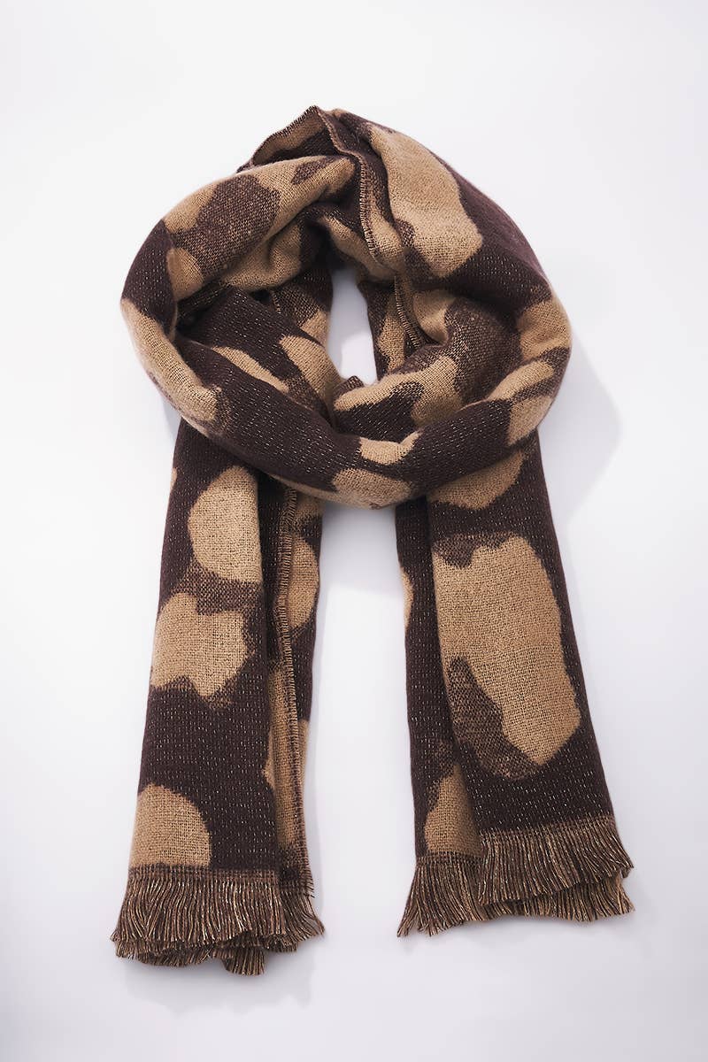 BYREN | ÉLINE L'ATELIER - Wholesale Scarf - Women's - Wool scarf with leopard pattern FL215DF0