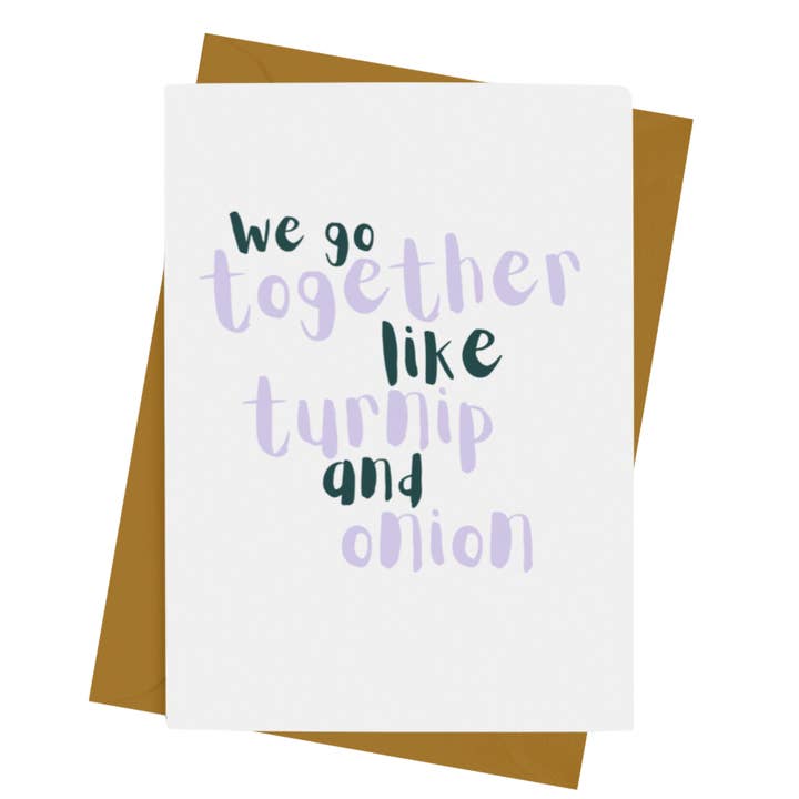 CARTÃO DIVERTIDO DE PARES DE NABO E CEBOLA por atacado de Parful Stuff