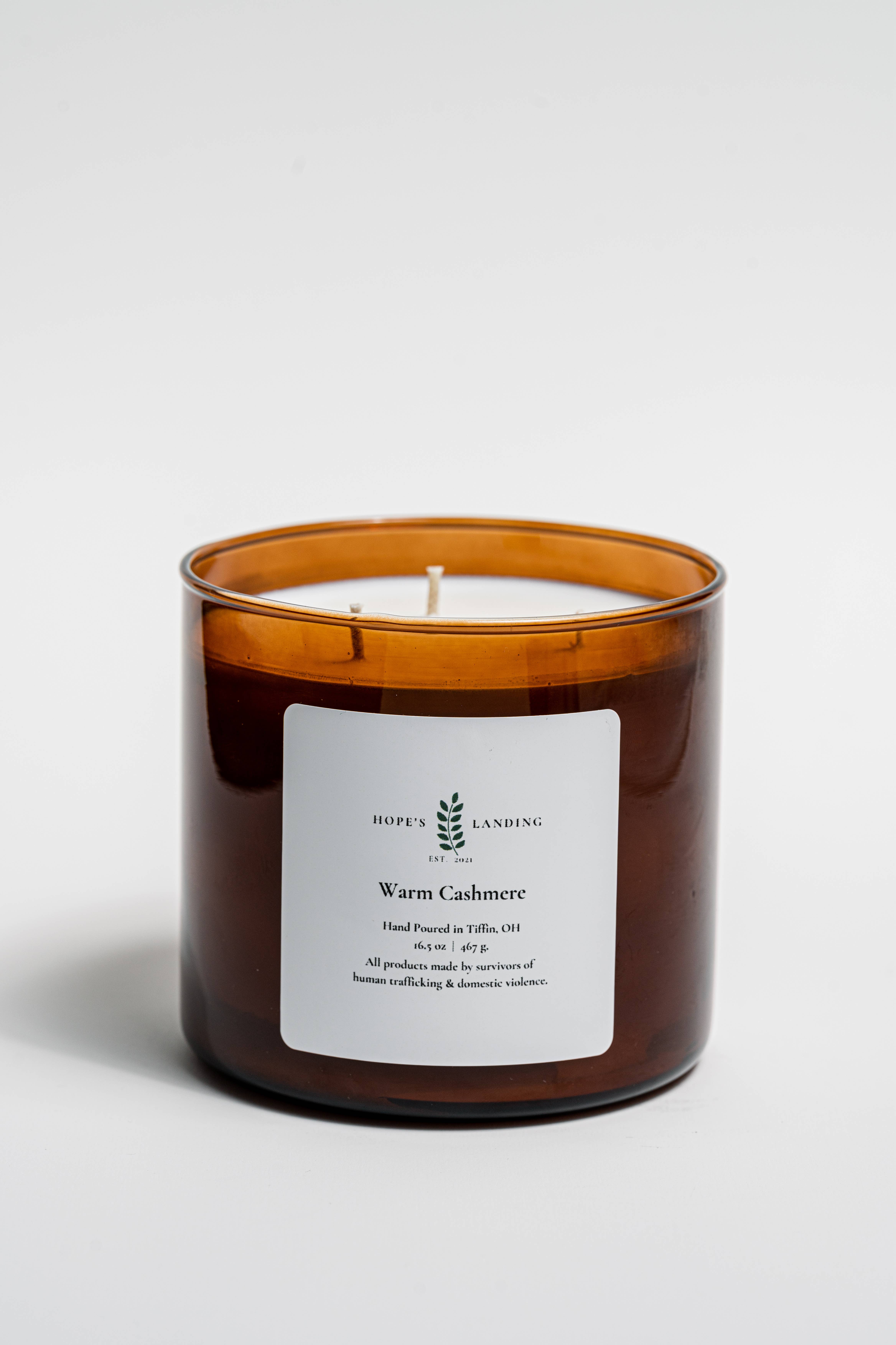 Hope's Landing - Vente Bougie en bocal - Bougie chaude en cachemire1