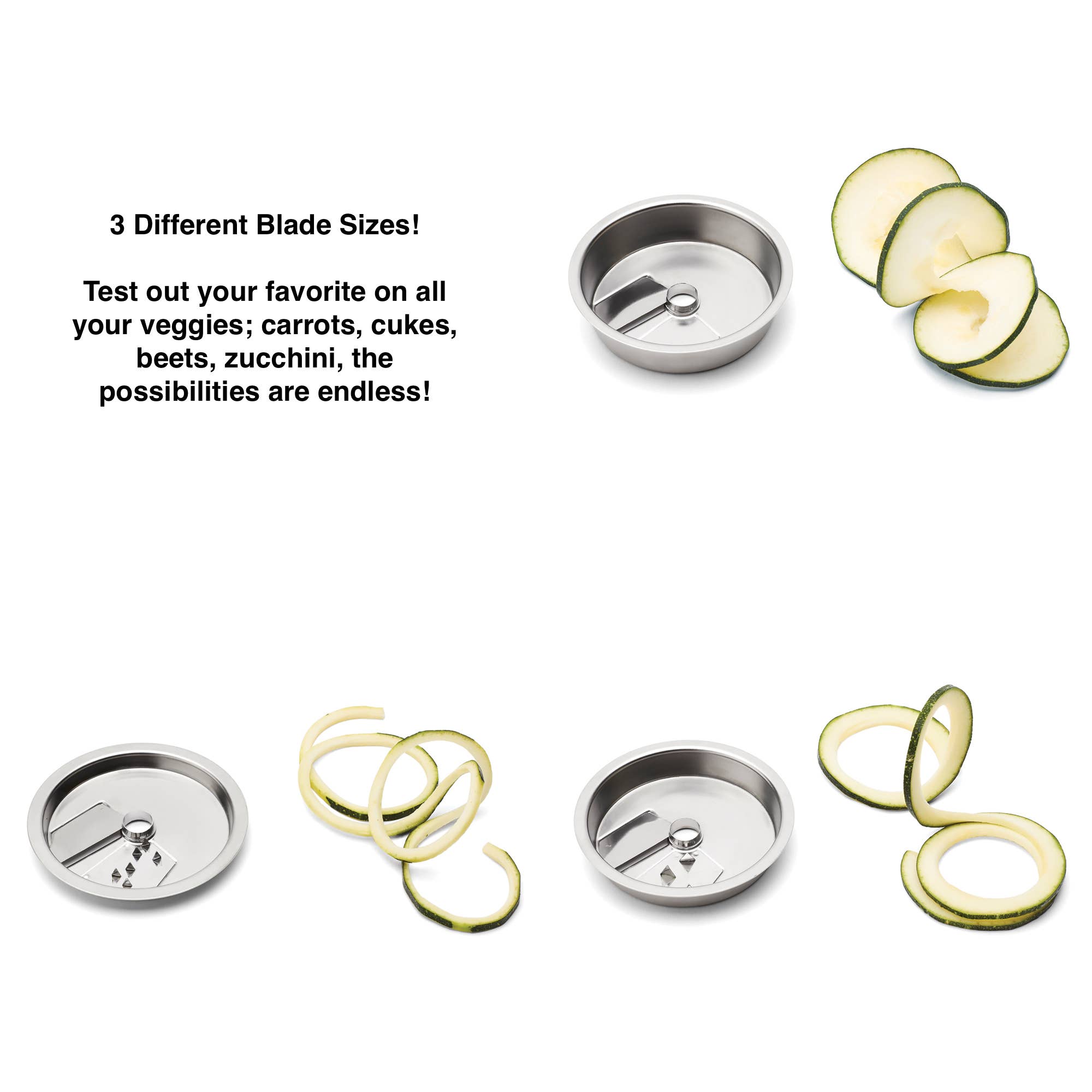 Fox Run Brands – wholesale Kitchen tool/gadget – Jarware 3 in 1 Spiralizer for Wide Mouth Mason Jar5