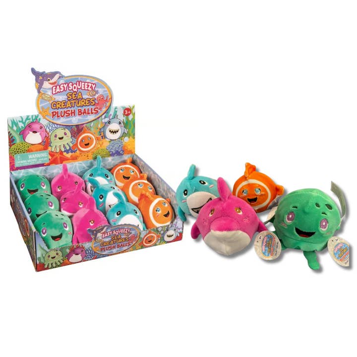 Master Toys & Novelties Inc. - Wholesale Squishy Toy - Kids & Baby - Master Toys Easy Squeezy Sea Creatures Plush Balls