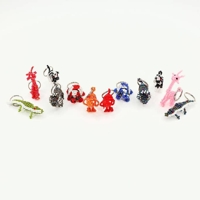 Gitzell FairTrade - Wholesale Keychain - Unisex - Keychain, safari animal - Set of 121