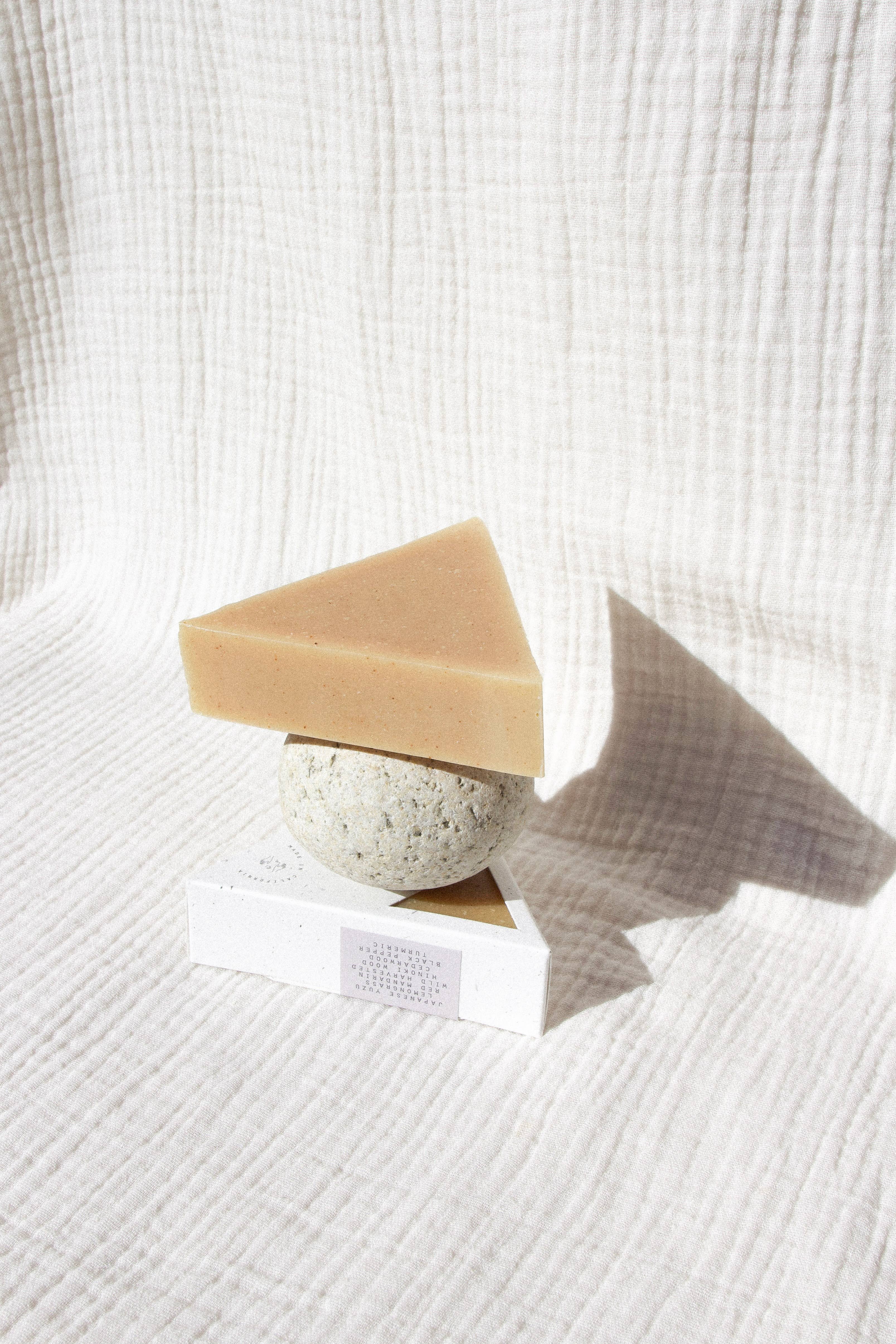 Wild Lather - Wholesale Bar Soap - Kyoto Triangle Soap 〰️ Yuzu Peel + Hinoki Cypress6