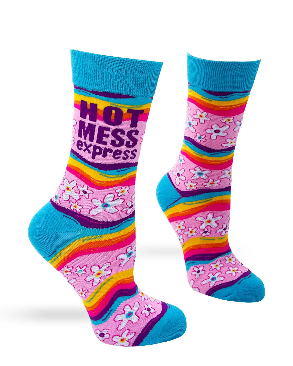 Hot Mess Express Women's Crew Socks for wholesale by Fabdaz