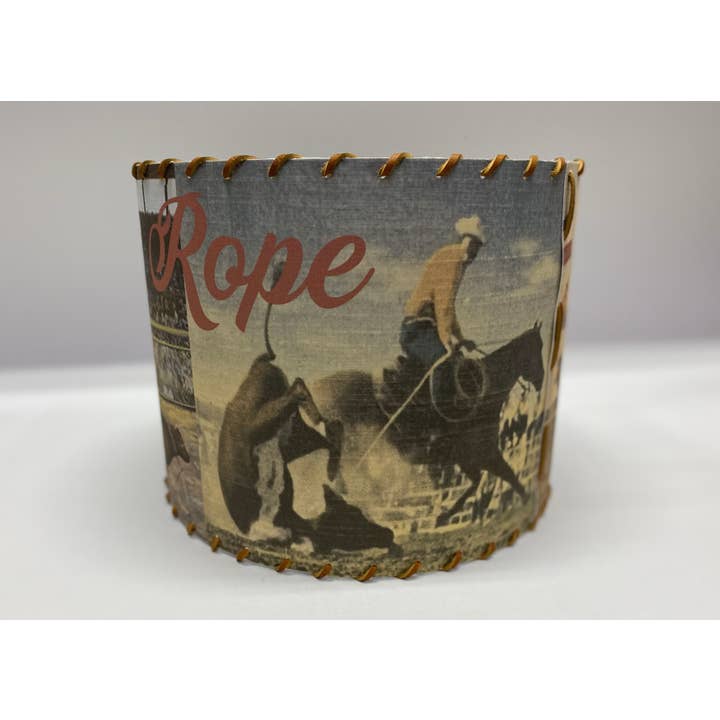Red Dirt Ranch Clothing Company - Wholesale Lamp Shade - Lampshade Let's Rope Calf Roper 8-inch Small