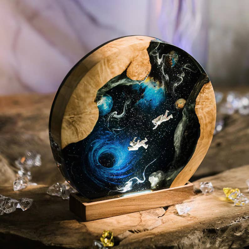 Merchemy - Wholesale Accent/Desk Lamp - Lamp Astronaut Galaxy Cosmic Space Themed Resin Night Light 2