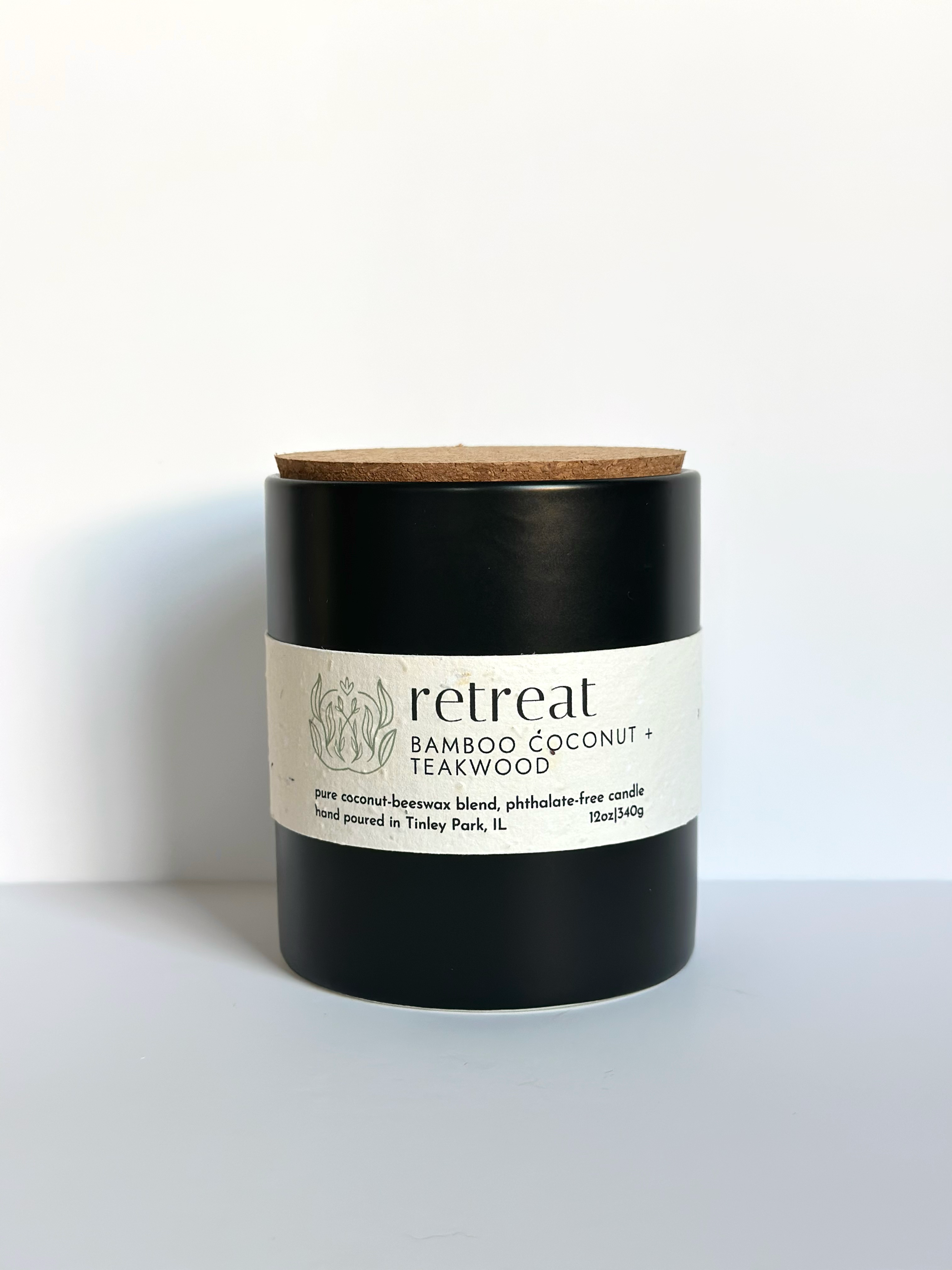 Sprig & Flame - Wholesale Jar/Filled Candle - RETREAT | Pure Coconut Beeswax Hand-Poured Wood Wick Candle1