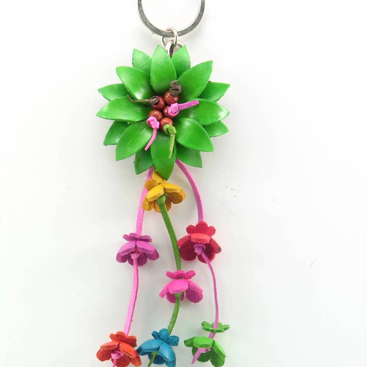 Sunflower Handmade leather inc - Wholesale Keychain - Women's - KP Style Assorted flower keychains/bag charm5