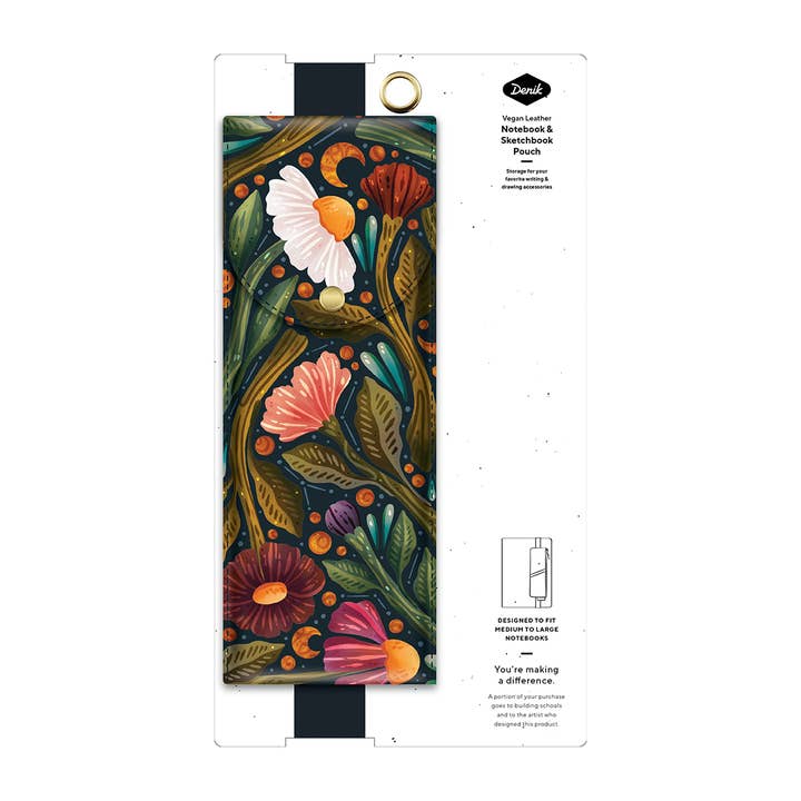Denik - Wholesale Pencil Case/Pouch - Nightsky Floral Notebook/Sketchbook Pouch