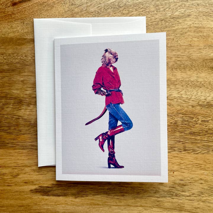 Colossal Sanders – wholesale Vardagliga hälsningskort – Lady Animals in Clothes 5-korts pack4