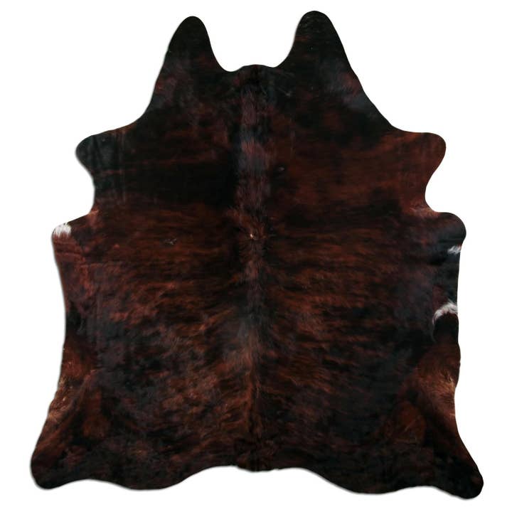 Tapete de pele de vaca - L235 x B210 cm - castanho escuro preto por atacado de Livarto UG (haftungsbeschränkt)