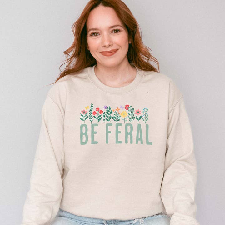 Ruthless Threads - Wholesale Graphic Sweatshirt - Women's - Be Feral Floral Sweatshirt5