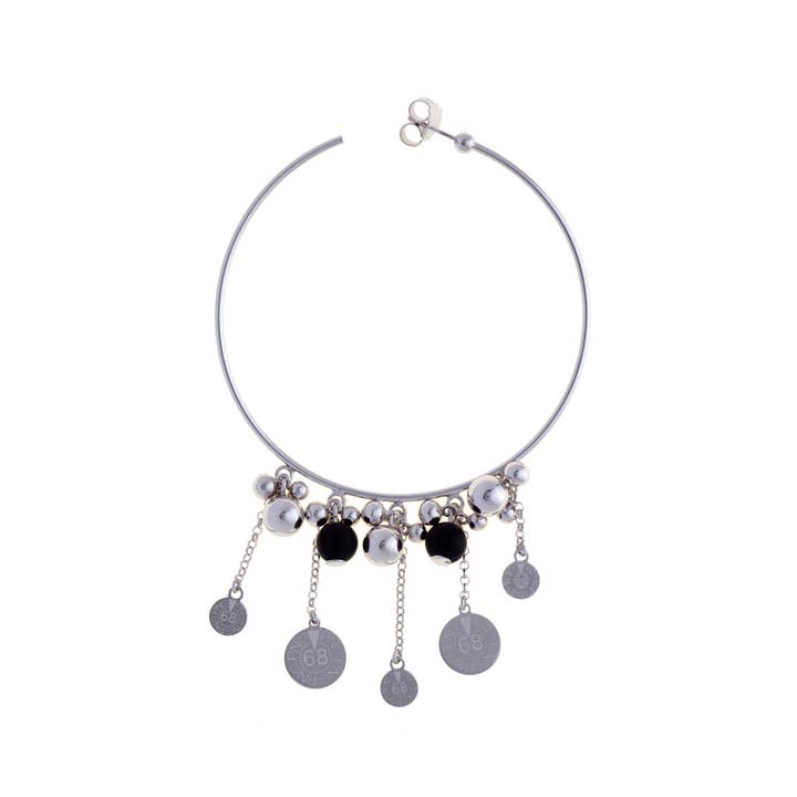 DANCE OF LIFE OORBELLEN VERZILVERD RHODIUM, HANDGEMAAKT ITALIË voor wholesale door PNG68