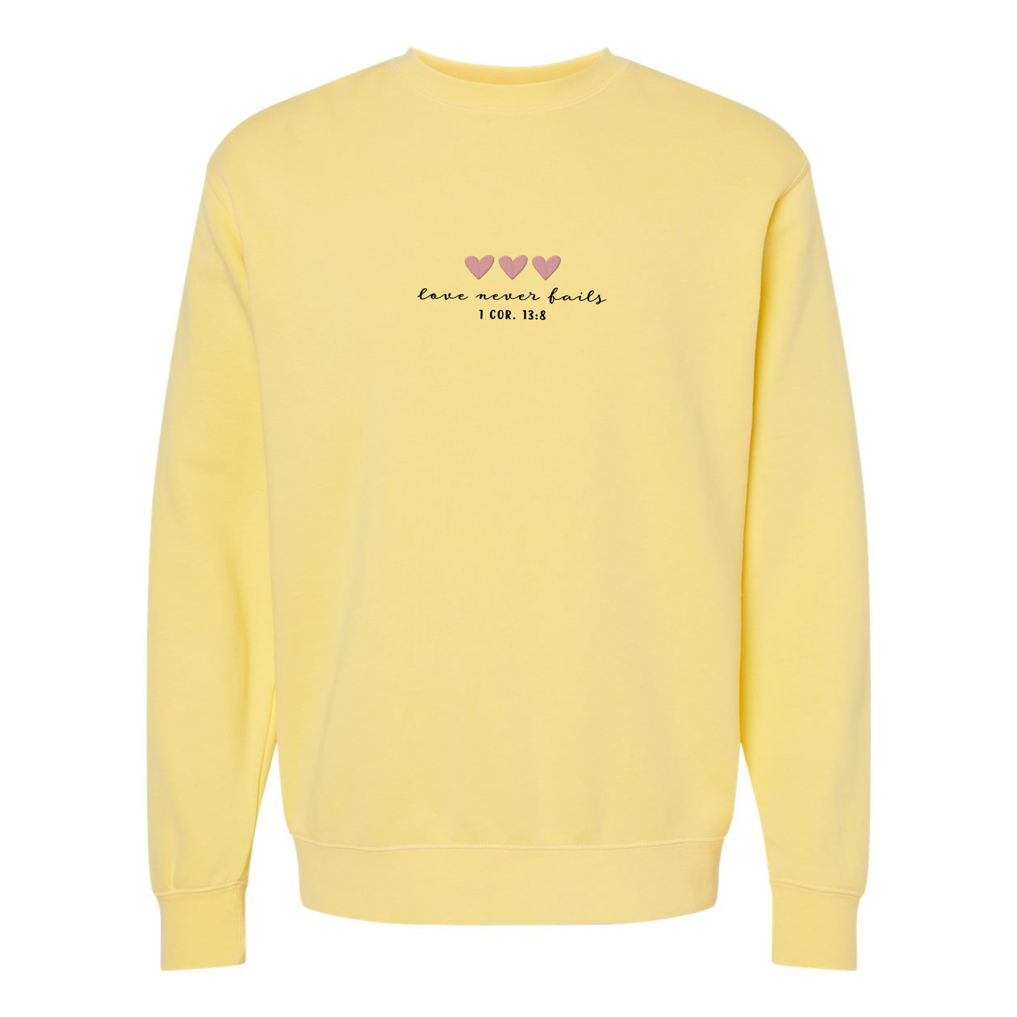 Scripted Pearl - Vente Sweat-shirt à imprimés – femme - Sweat-shirt Love Never Fails avec cœur brodé pour la Saint-Valentin14