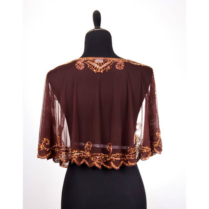 Western Fashion - Wholesale Cape - Women's - 8906 - Beaded Flapper Cape1