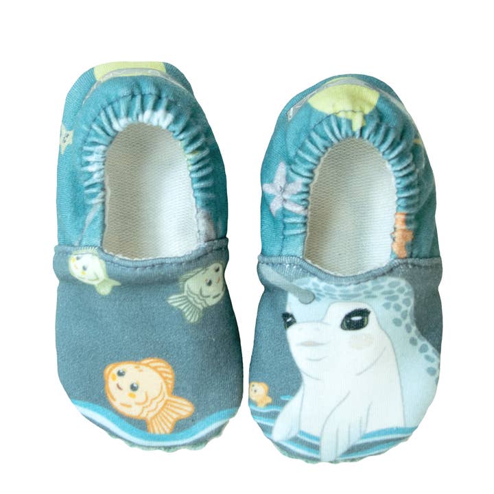 Narwhal with fishies baby shoes for wholesale by Olly & Arya