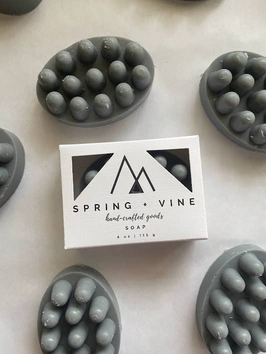 Spring + Vine - Vendita all'ingrosso Saponette - Barrette facciali Juniper+ Charcoal 〰️ Sapone naturale fatto a mano 〰️3