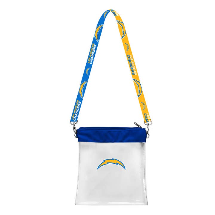 Little Earth Productions - Wholesale Crossbody Bag - Women's - NFL Los Angeles Chargers Clear Pattern Strap Bag