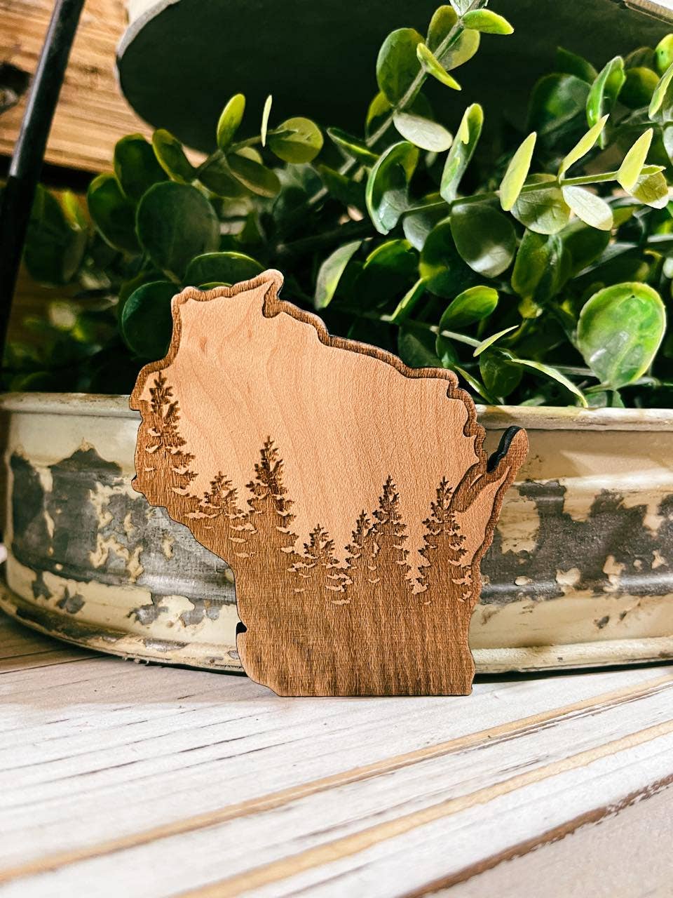 The Farmer's Wife - Vendita all'ingrosso Calamite - Magnete Wisconsin Northwoods | Magnete in legno della foresta del Wisconsin1