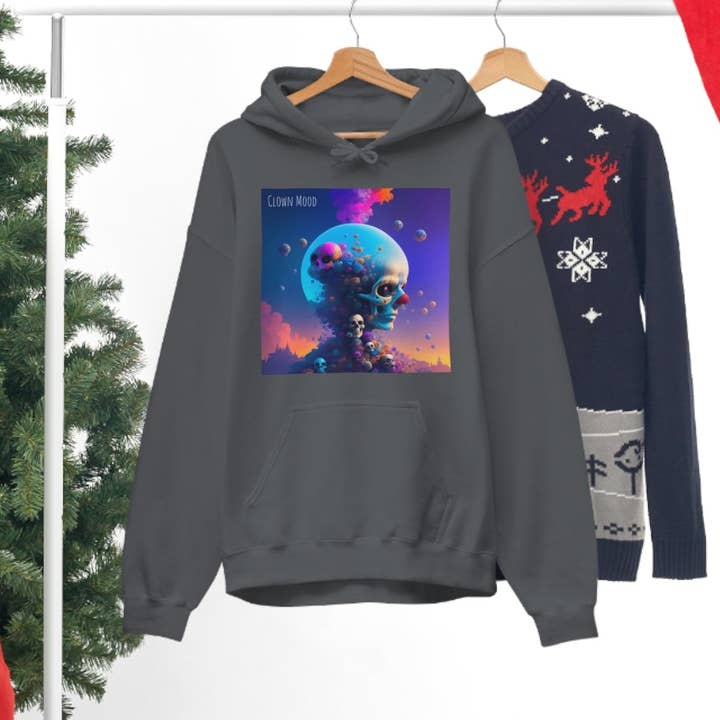 Clown Mood Unisex Heavy Blend Hooded Sweatshirt by Art Essential for wholesale by Art Essential