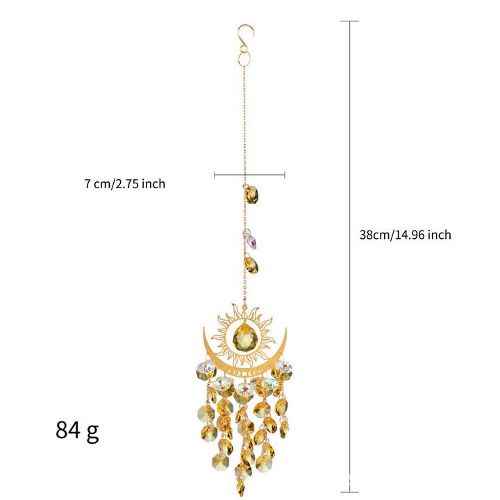 Dipped Shop - Wholesale Suncatcher - Sun Moon Colorful Crystal Hangings DP25A912