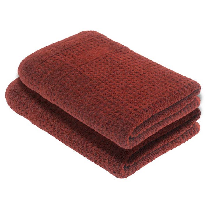 Luxury Turkish Checker Style Bath Towel - 2-Piece, Quick Dry for wholesale by Wear Sierra