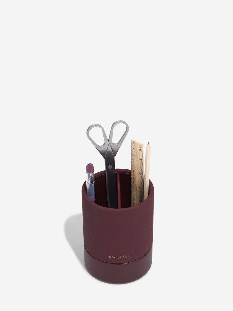Stackers – wholesale Desk organiser – Desk Stationery Pot- Garnet