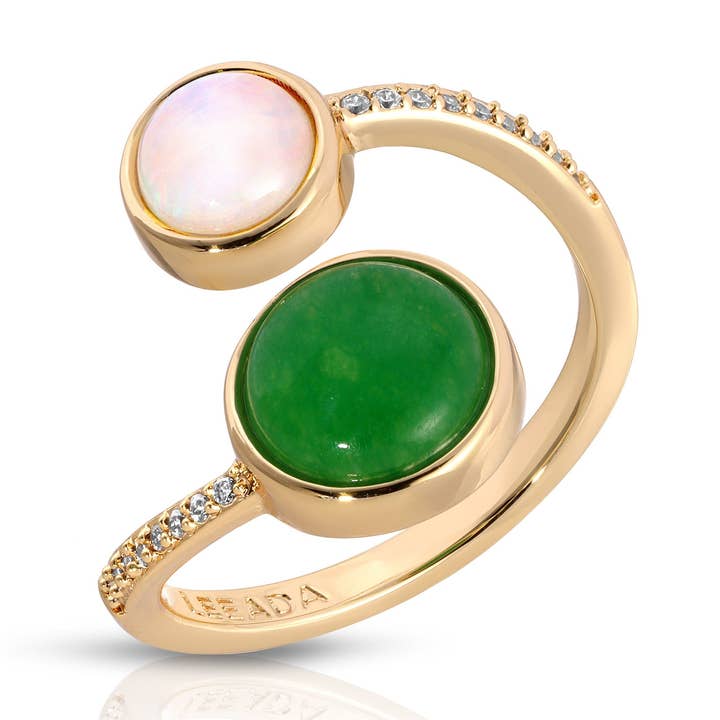 Bague Penelope Wrap - Jade pour la vente par Leeada Jewelry