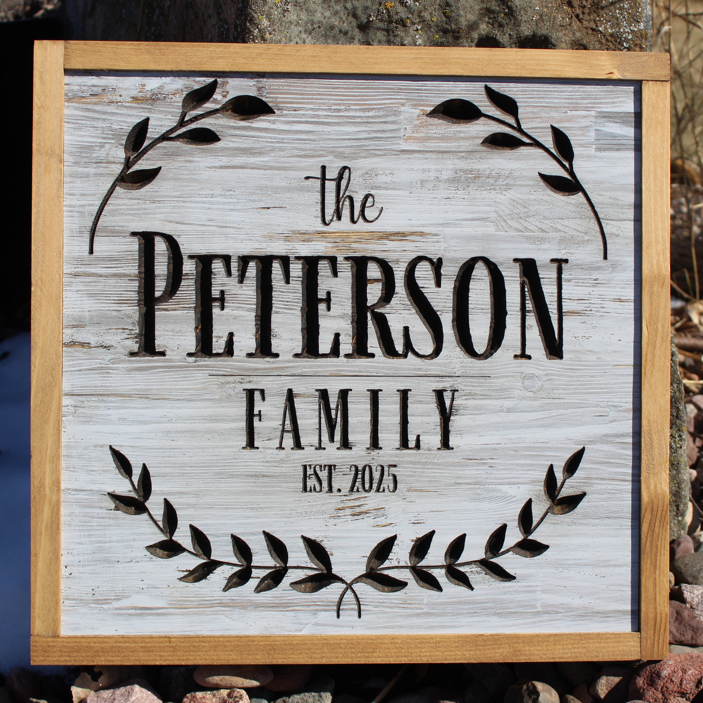 Rustic Brook Farm - Wholesale Sign - Personalized Carved Family Name Wooden Sign7