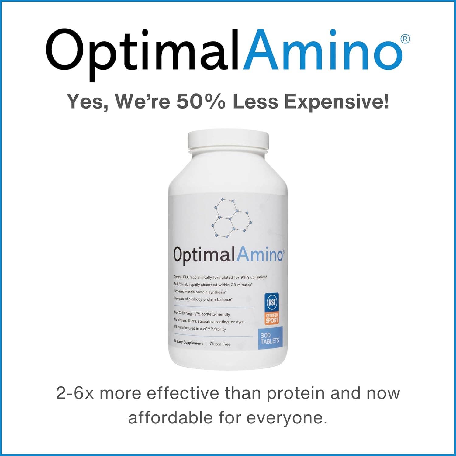 OptimalAmino - Wholesale Oral Supplement/Vitamin - OptimalAmino® - 300 Tablets6