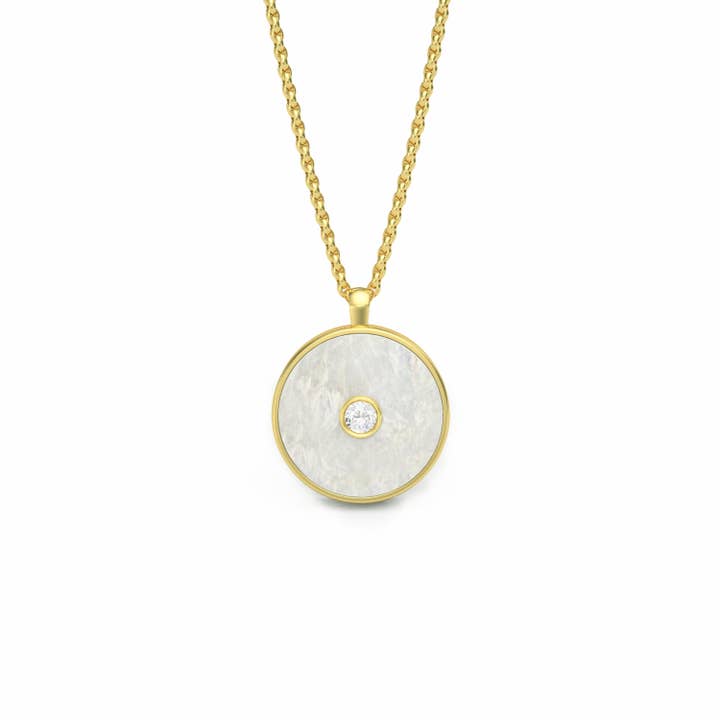 MOTHER OF PEARL & DIAMOND hanger voor wholesale door MARCELLO RICCIO