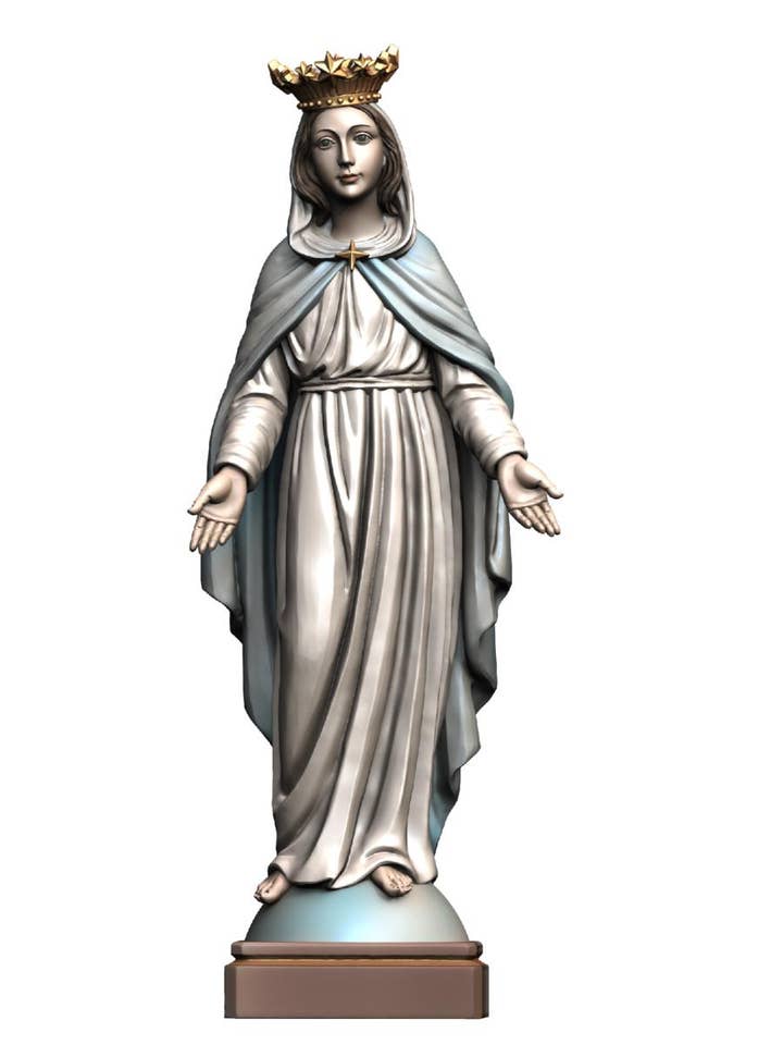 Our Lady of Grace with Crown in Wood 15451 for wholesale by Dolfi