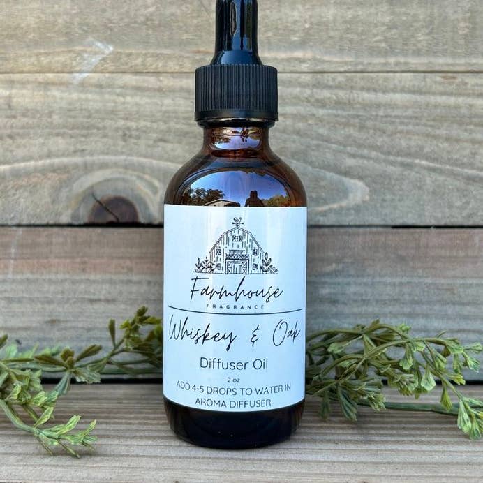 Whiskey & Oak Diffuser Oil for wholesale by Farmhouse Fragrance