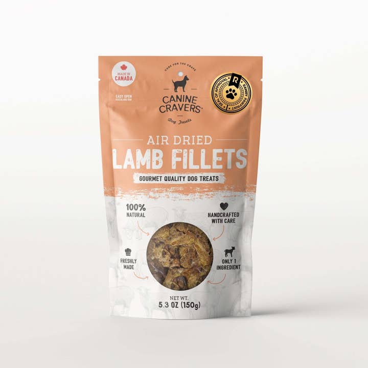 Friandises pour chiens au filet d'agneau premium, sachet de 150 g pour la vente par Rawry Pets