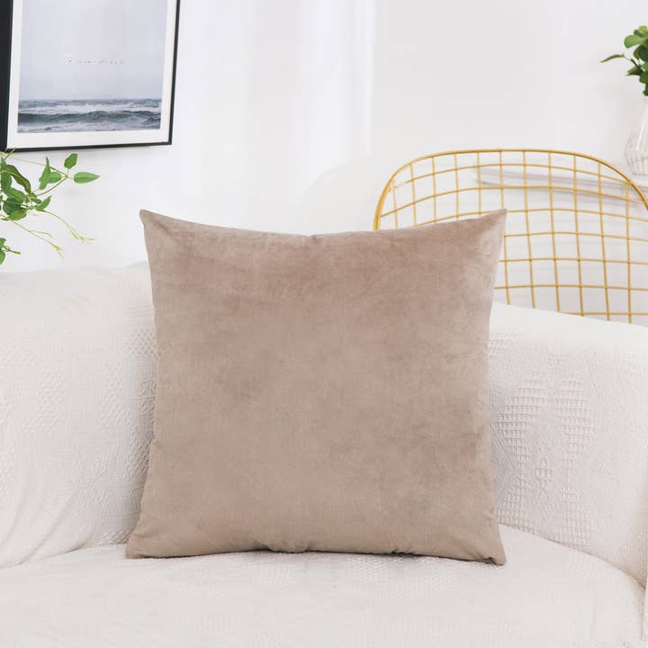 Q VITA - Wholesale Throw Pillow Cover - Velvet Fabric Cushion Cover ( 8 color options)