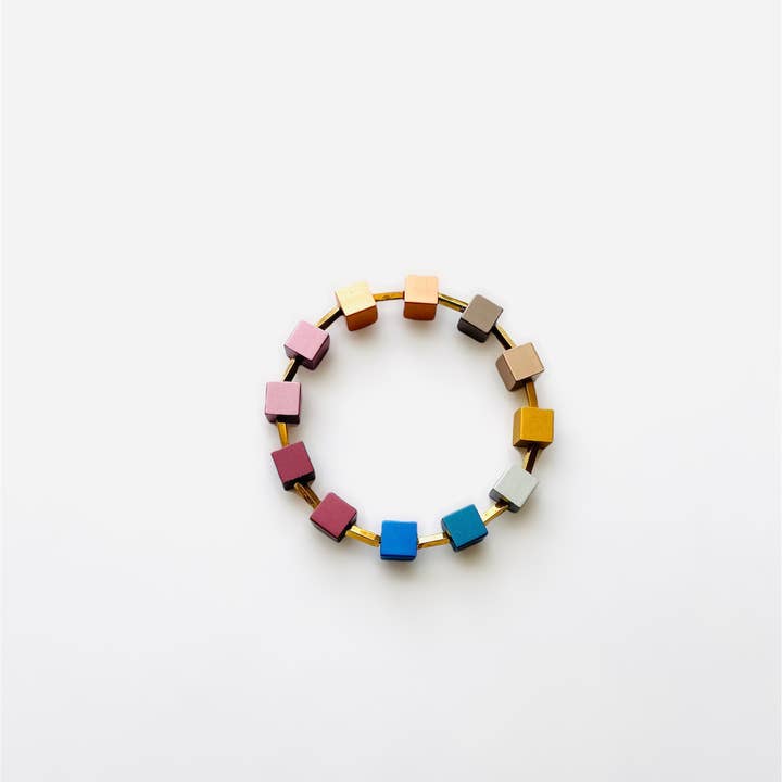 Trecy Bleich jewelry - Wholesale Beaded Bracelet - Aluminum Cube bracelets