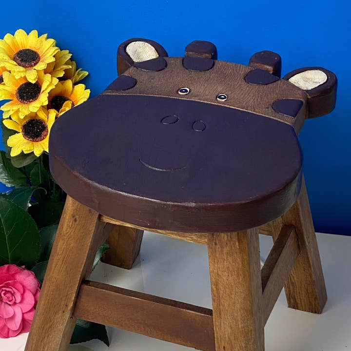 Kids Chair Wooden Stool Animal GIRAFFE Theme Children’s Chair and Toddlers Stepping Stool for wholesale by funyards