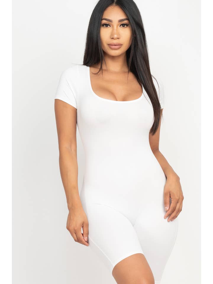 CAPELLA APPAREL - Wholesale Romper - Women's - Short Sleeve Scoop Neck Romper24