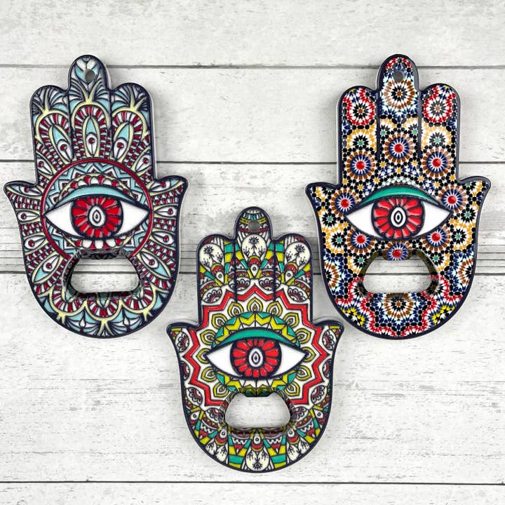 SoapElenGlen - Wholesale Bottle/Wine Opener - Hand Of Fatima Bottle Opener, Palm Fridge Magnet10