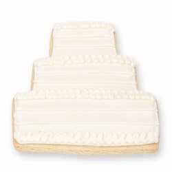Lady Fortunes Inc - Vente Biscuits - Gâteau de mariage blanc élégant en forme de biscuit0